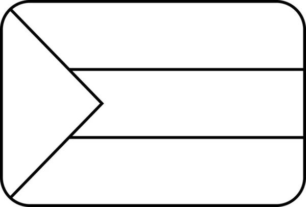 Illustration Vectorielle Drapeau Soudan — Image vectorielle