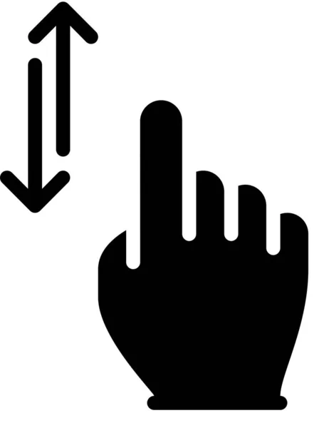 Svepa Hand Och Vidröra Finger Enkel Vektor Illustration — Stock vektor