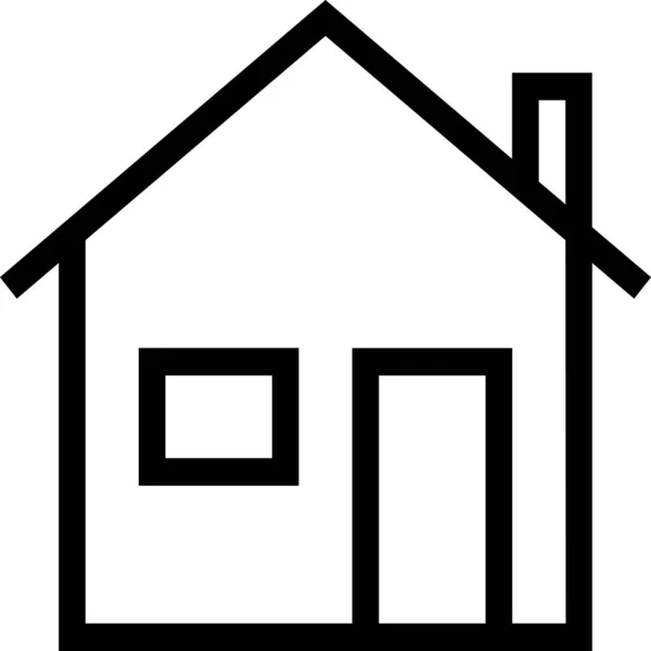 Icono Del Hogar Ilustración Vectorial Minimalista — Archivo Imágenes Vectoriales