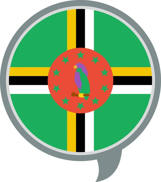 Flaga Dominiki Ilustracja Wektora — Wektor stockowy