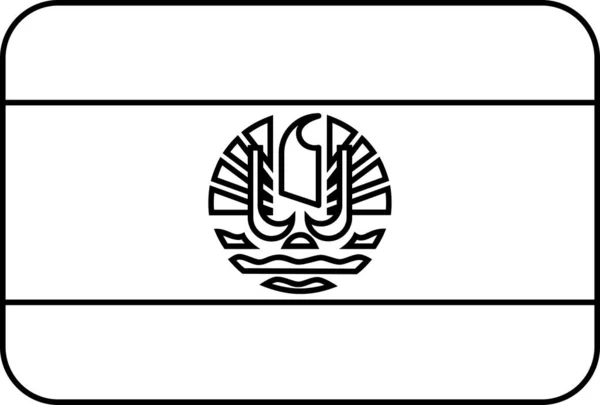 Vlag Van Frans Polynesië — Stockvector