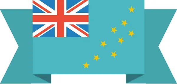 Bandera Tuvalu Vector Ilustración — Vector de stock