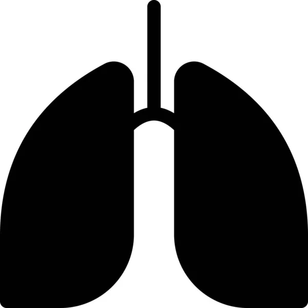 Icono Pulmonar Aislado Sobre Fondo Blanco Ilustración Vectorial — Vector de stock