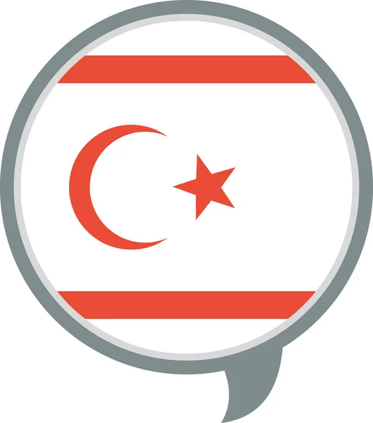 Bendera Dari Ikon Datar Siprus Vektor Ilustrasi - Stok Vektor