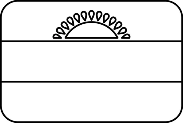 Flagga Malawi Platt Ikon Vektor Illustration — Stock vektor