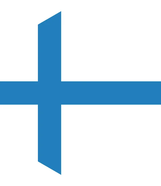 Bandera Finlandia Aislada Sobre Fondo Blanco Ilustración Vectorial — Vector de stock