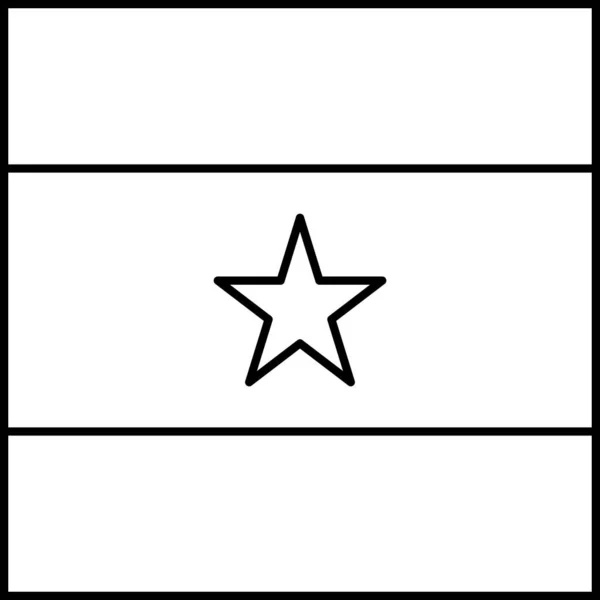 白色背景孤立的加纳国旗 矢量图解 — 图库矢量图片