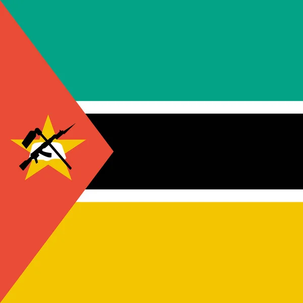 Флаг Мозамбика Векторная Иллюстрация Мирового Флага — стоковый вектор