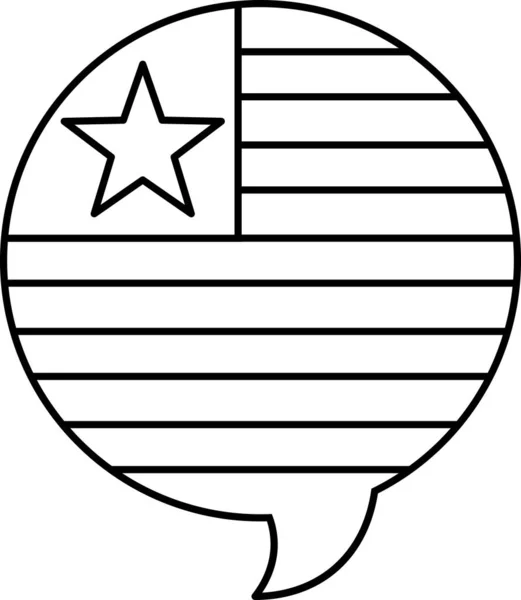 Jazyk Libérie Země Vlajka Jazyk — Stockový vektor