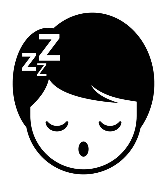 Dormire Emoticon Concetto Illustrazione Vettoriale — Vettoriale Stock
