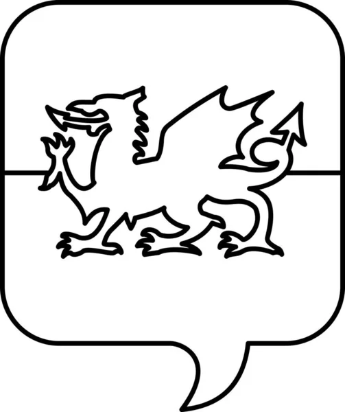 Язык Уэльса Нация Язык Флага — стоковый вектор