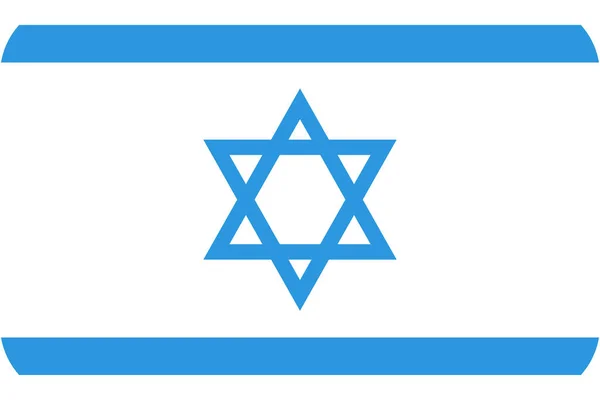 Bandeira Israel Ícone Plano Ilustração Vetorial —  Vetores de Stock
