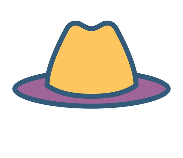 Elegante Sombrero Vector Ilustración — Vector de stock