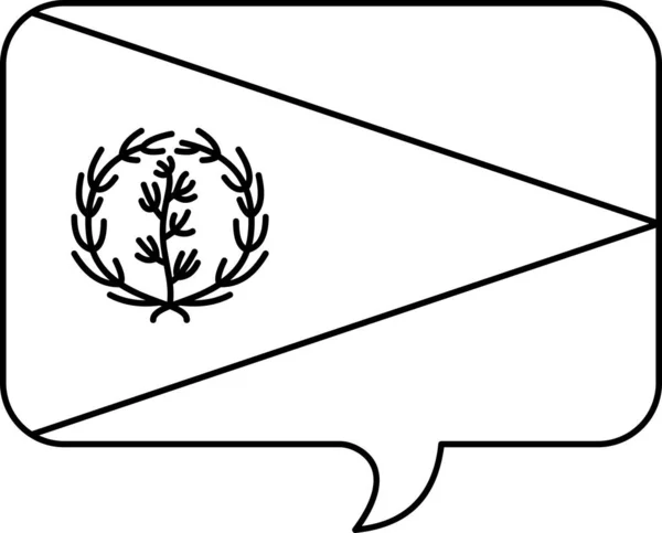 Língua Eritreia Nação Bandeira Língua — Vetor de Stock