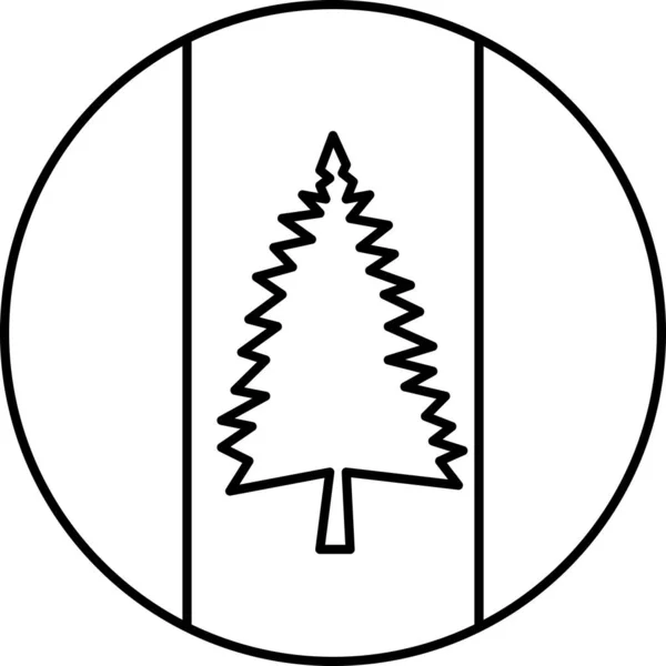 Vlajka Ploché Ikony Norfolku Vektorová Ilustrace — Stockový vektor
