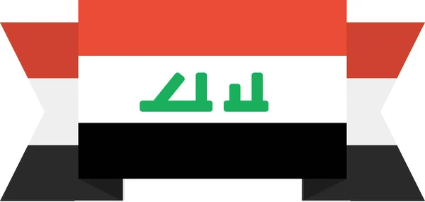 Vlag Van Irak Achtergrond Van Het Concept Van Wereldvlag — Stockvector