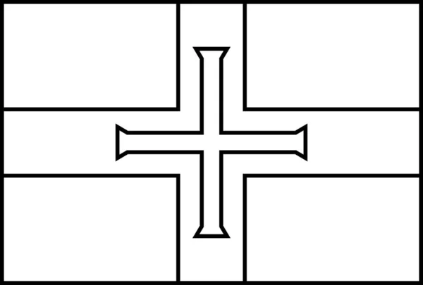 Bandera Guernsey Icono Plano Vector Ilustración — Archivo Imágenes Vectoriales