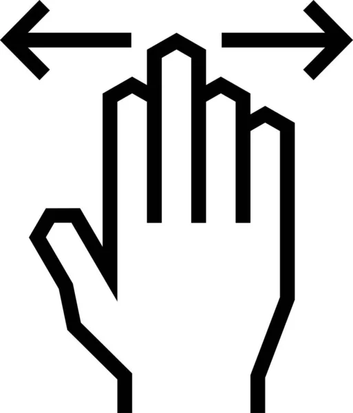 Wisch Geste Symbol Vektorillustration — Stockvektor