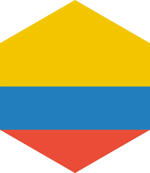 Illustration Vectorielle Drapeau Colombie — Image vectorielle