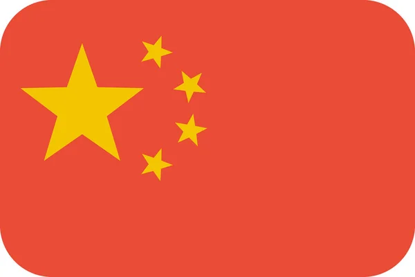 Bandeira China Ilustração Vetorial — Vetor de Stock