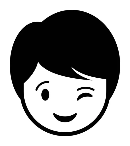 Wink Emoticon Conceito Ilustração Vetorial — Vetor de Stock