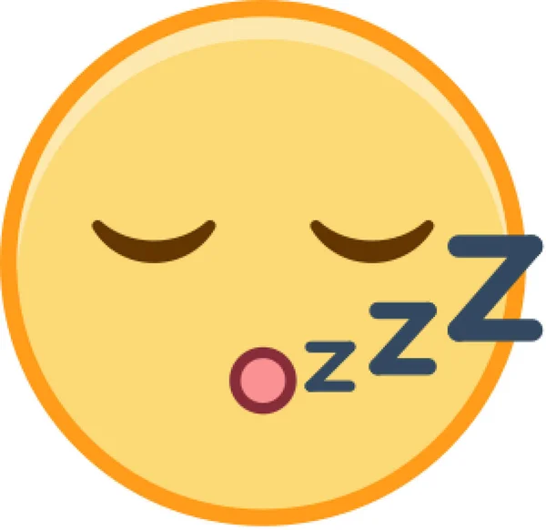 Modern Graphic Vector Illustration Mascot Emotion Sleep — Stock Vector