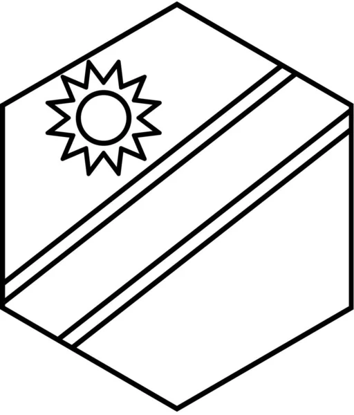 Bandeira Ícone Namíbia Ilustração Vetorial —  Vetores de Stock