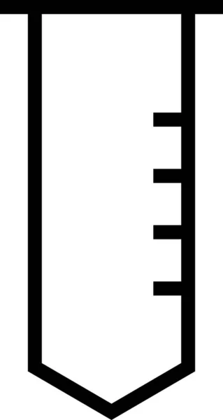 Linjal Ikon Vektor Illustration — Stock vektor
