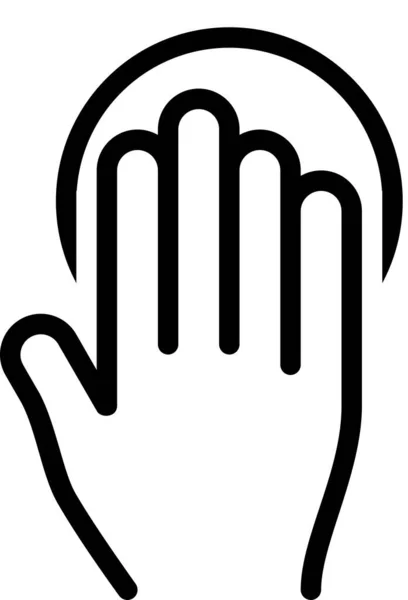 Kraan Hand Aanraken Vinger Vector Illustratie — Stockvector