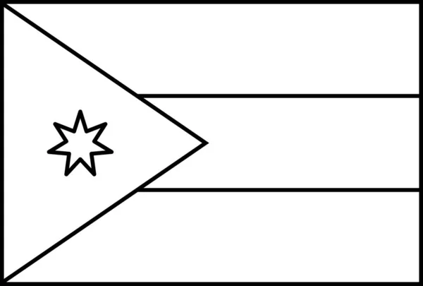 Flagga Jordanien Platt Ikon Vektor Illustration — Stock vektor