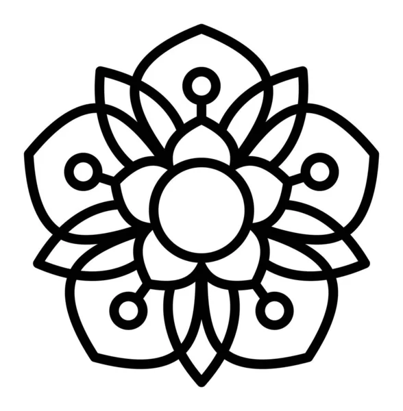 Blumen Mandala Vektor Illustration — Stockvektor