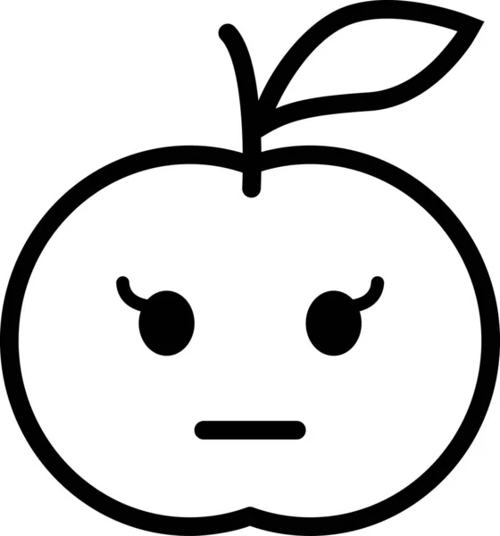 Mmm Icono Cara Concepto Avatar Emoticonos Mandarina Ilustración Vectorial Minimalista — Vector de stock