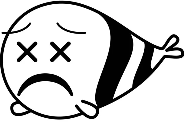 Ícone Gráfico Moderno Ilustração Vetorial Mascote Expressão Franzina — Vetor de Stock