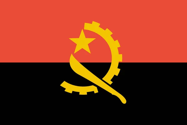 アンゴラの旗ベクトルイラスト — ストックベクタ