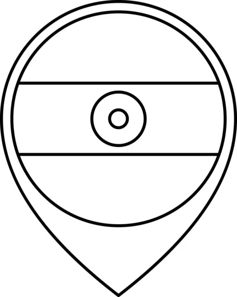 Drapeau Inde Icône Plate Illustration Vectorielle — Image vectorielle