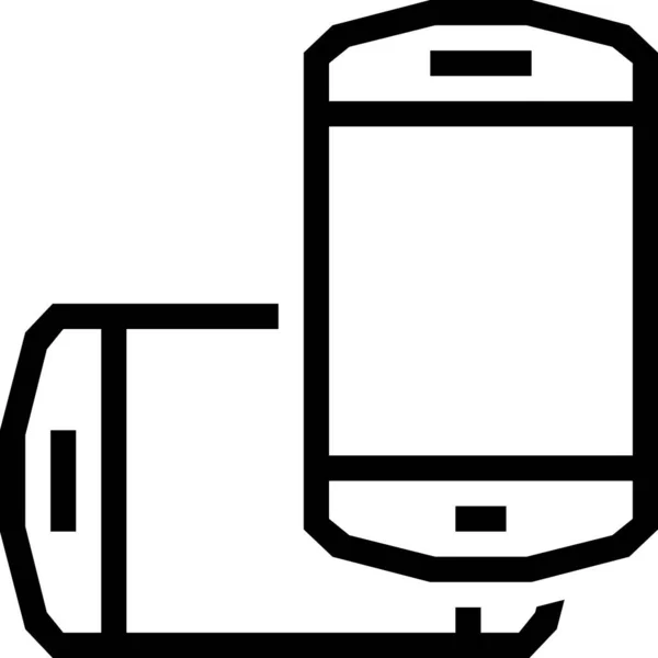 Smartphones Icono Plano Vector Ilustración — Vector de stock