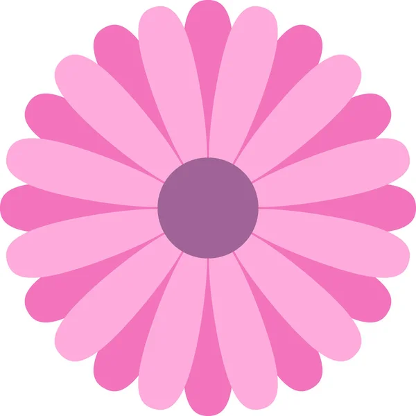 Pink Purple Vector Illustration Flower Ornament Blossom Flora Art — Stock Vector
