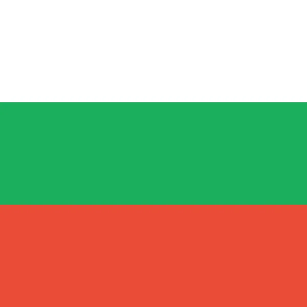 Bandera Bulgaria Icono Plano Vector Ilustración — Archivo Imágenes Vectoriales