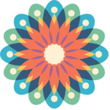 Çiçek mandala vektör çizimi 