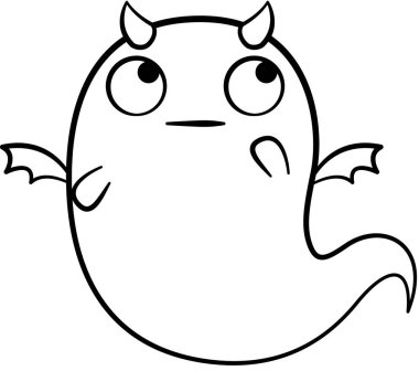 Yuvarlanan gözler şişman çizgi film karakteri, vektör illüstrasyonu