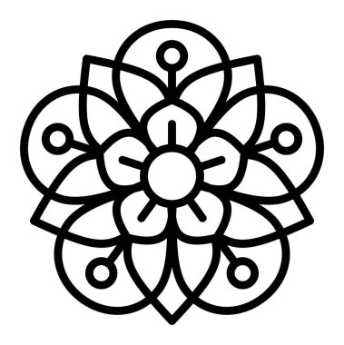 Çiçek mandala vektör çizimi 