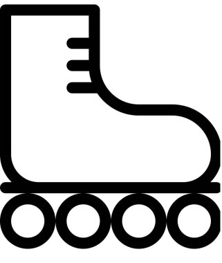 paten ayakkabı simgesi, minimalist vektör illüstrasyonu