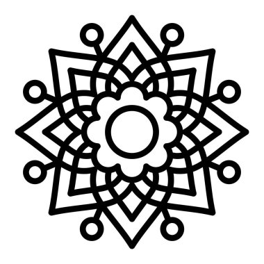 Çiçek mandala vektör çizimi 