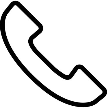 Beyaz arkaplanda izole edilmiş telefon simgesi, vektör illüstrasyonu