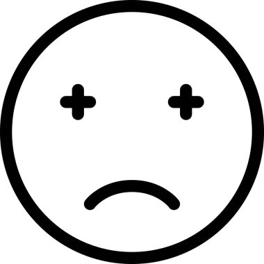 Maskot duygularının modern grafik çizimi hüzünlü simge