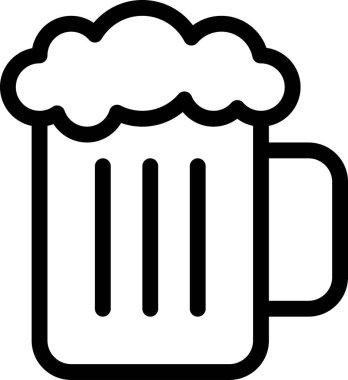 bira kupası simgesi, vektör illüstrasyonu