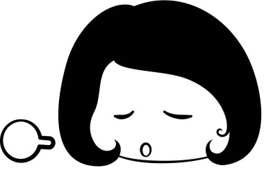 kız güzel vektör illüstrasyonu minimalistik 