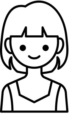 kız avatar simgesi, profil vektör çizimi