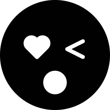 şaşkınlık simgesi, göz kırpan yüz avatarı, ifade ruh hali, minimalist vektör illüstrasyonu