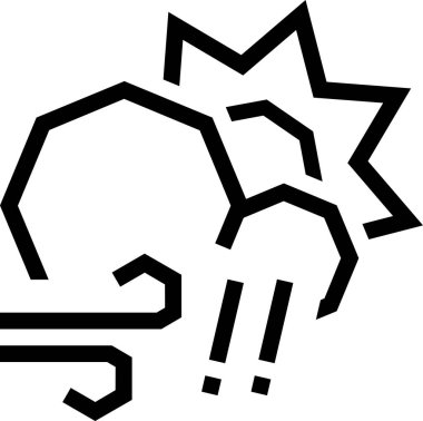 gündüz dolu rüzgarı, minimalist vektör çizimi